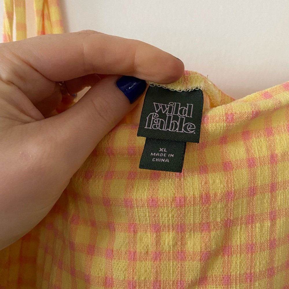 Wild Fable Pink and Yellow Plaid Dress - Picture 4 of 6